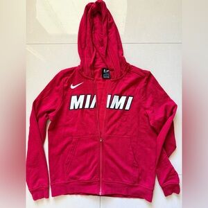 Nike Miami Heat NBA Full Zip Hoodie Red  Size M